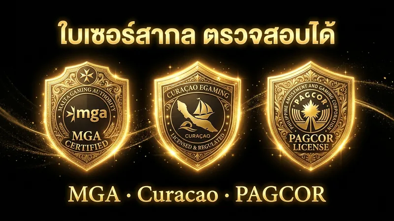 ใบเซอร์ติฟิเคตสากลสล็อตออนไลน์ MGA UKGC Curacao คืออะไร วิธีตรวจสอบ